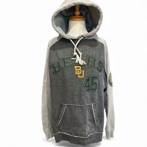 Baylor University Bears distressed sweater size XL vintage look, spell out,patch
